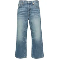 re/done jean à coupe courte - bleu