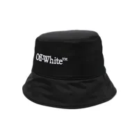 off-white chapeau bookish à logo brodé - noir