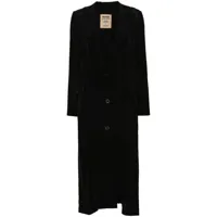 uma wang manteau à simple boutonnage - noir