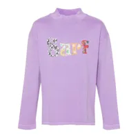 erl t-shirt en coton à motif brodé - violet
