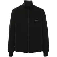 prada veste zippée à patch logo - noir