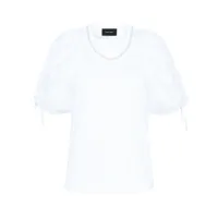 simone rocha pearl-necklace puff t-shirt - blanc