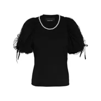 simone rocha pearl-necklace puff t-shirt - noir