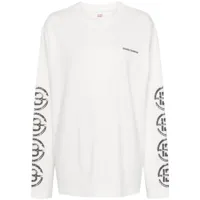 studio tomboy logo-print cotton t-shirt - blanc