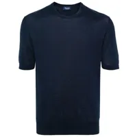 drumohr t-shirt en maille à col rond - bleu