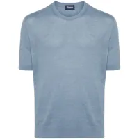 drumohr t-shirt en lin mélangé - bleu