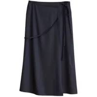 lemaire jupe longue à taille nouée - noir