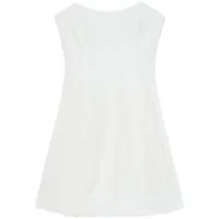 aje robe courte vibration en jacquard - blanc