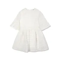 marlo robe à broderie anglaise - blanc
