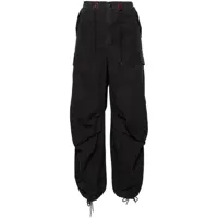 r13 pantalon ample à poches cargo - noir