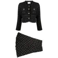 b+ab tailleur-jupe en tweed - noir