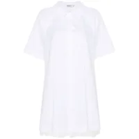 simkhai robe mi-longue blanche à design plissé