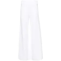 p.a.r.o.s.h. pantalon droit en maille - blanc