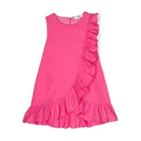 msgm kids robe courte volantée - rose