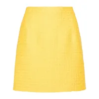 alessandra rich minijupe en tweed à carreaux - jaune