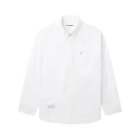 chocoolate chemise en coton à patch logo - blanc