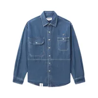 chocoolate chemise en jean à patch logo - bleu