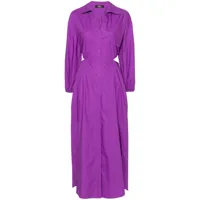 twinset robe longue actitude en popeline - violet