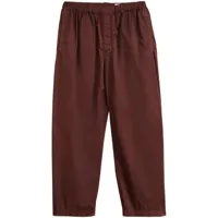 lemaire pantalon court à taille élastique - rouge