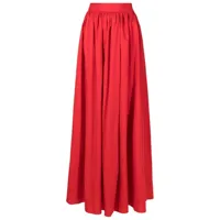adriana degreas jupe longue plissée à taille haute - rouge