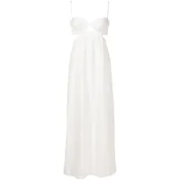 adriana degreas robe longue à design matelassé - blanc
