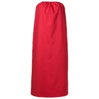 adriana degreas robe mi-longue en coton mélangés - rouge