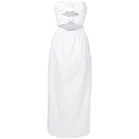 adriana degreas robe longue à détail de nœud - blanc