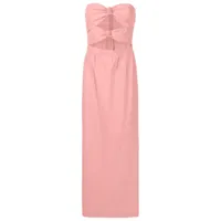 adriana degreas robe longue à détail de nœud - rose