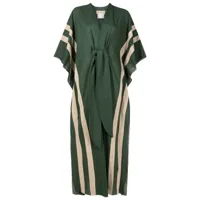 adriana degreas robe de plage à rayures - vert