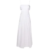 adriana degreas robe de plage à coupe courte - blanc