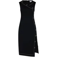 rosetta getty robe évasée à design asymétrique - noir
