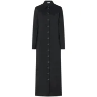 rosetta getty robe-chemise à manches longues - noir