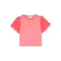 twinset kids t-shirt à volants - rose