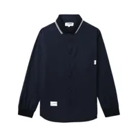 chocoolate chemise en coton à patch logo - bleu