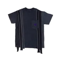 needles t-shirt en coton à logo brodé - noir