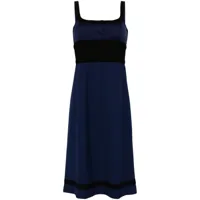 ports 1961 robe mi-longue à motif en jacquard - bleu