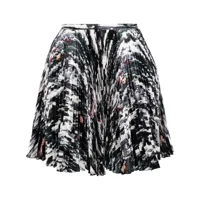 louis vuitton pre-owned jupe plissée à imprimé abstrait - noir