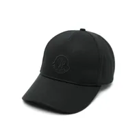 moncler chapeau en coton à logo brodé - noir
