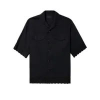 simone rocha chemise en coton à broderie anglaise - noir