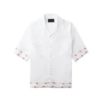 simone rocha chemise en coton à broderie anglaise - blanc
