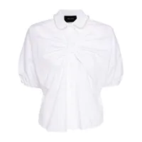 simone rocha chemise en coton à détails de perles - blanc