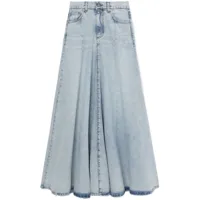 haikure jupe évasée en jean à coupe longue - bleu