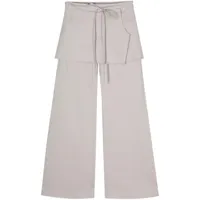 low classic pantalon ample à design superposé - gris