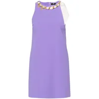 elisabetta franchi robe courte à coupe évasée - violet