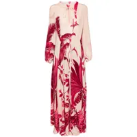 f.r.s for restless sleepers robe longue eione à imprimé floral - rose