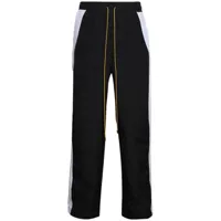 rhude pantalon de jogging à design colour block - noir