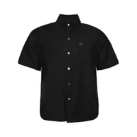rhude chemise en lin à manches courtes - noir