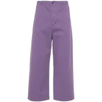 société anonyme pantalon droit à logo brodé - violet