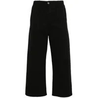 société anonyme pantalon droit à logo brodé - noir
