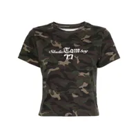 studio tomboy logo-print camouflage cotton t-shirt - vert